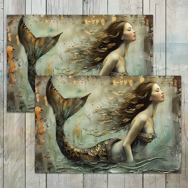 THE GILDED MERMAID DECOUPAGE TISSUE PAPER (THE GILDED MERMAID DECOUPAGE TISSUE PAPER)
