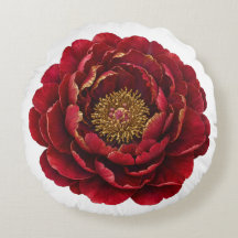 The Gilded Ruby Peony | Luxury Red & Gold Botanica