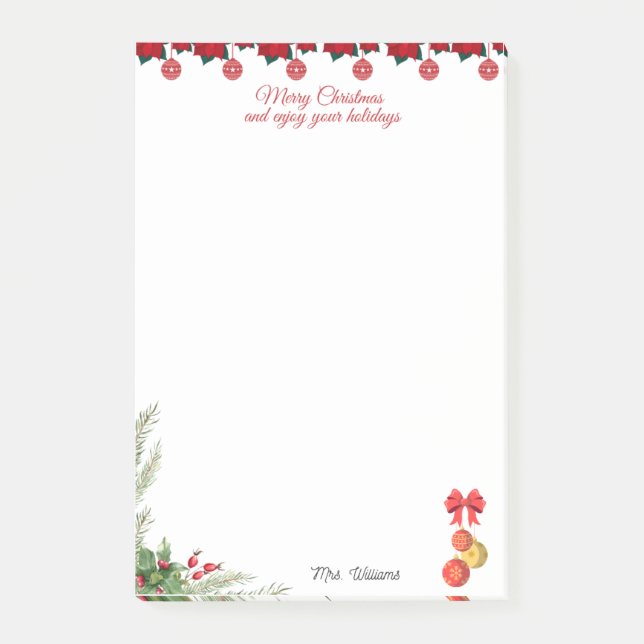 The giMerry Christmas and enjoy your holidays Post-it Notes (Front)