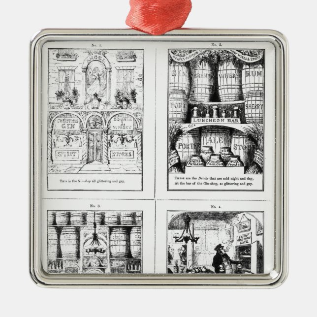 The Gin Shop Metal Ornament (Front)