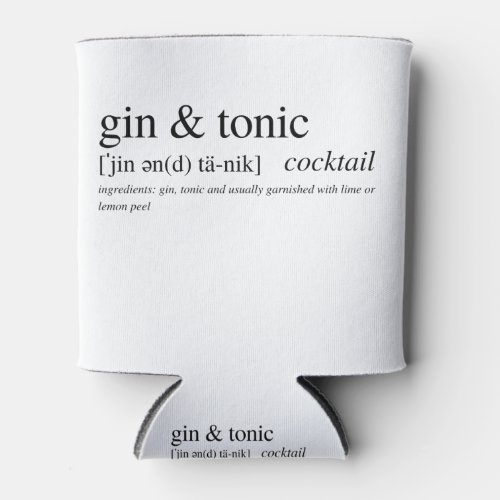 The Gin  Tonic _ a cocktail loved by all Can Cooler