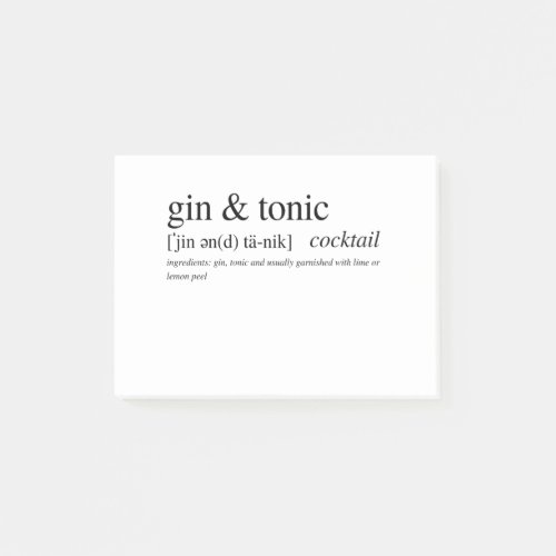 The Gin  Tonic _ a cocktail loved by all Post_it Notes