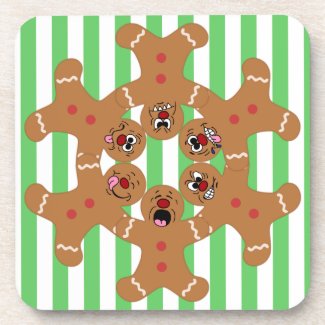 "The Ginger Boys" Gingerbread Man Boy Band Coasters