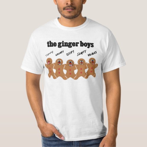 The Ginger Boys Gingerbread Man Boy Band T_Shirt