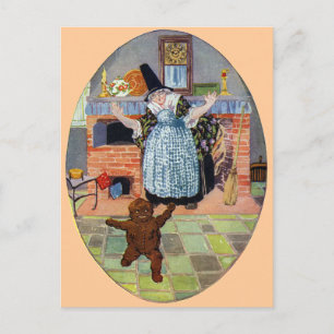 The Gingerbread Boy Jumps Out of the Oven Postcard