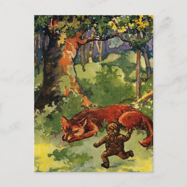 The Gingerbread Boy & the Fox Postcard (Front)