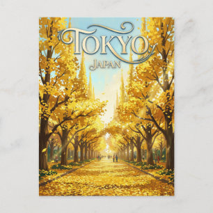 The Ginkgo Avenue Japan Postcard