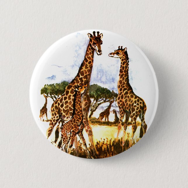 The Giraffe Family - Button (Front)