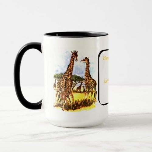 The Giraffe Family _ Mug