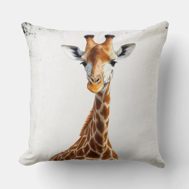 The giraffe  throw pillow (Front)