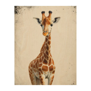 The giraffe wood wall art