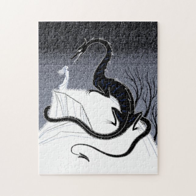 The Girl and the Dragon puzzle (Vertical)