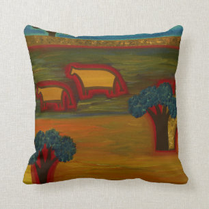 The Girl and the Magic Castle 2007 Throw Pillow