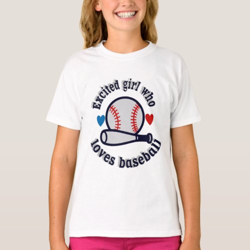 The girl fascinated by baseball a heartbeat and a T_Shirt