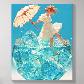 The Girl in the Glass Canvas Photo Tile