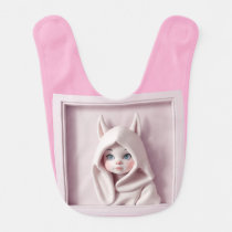 "The girl in the magic jacket" Baby Bib