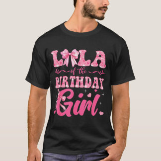 The Girl Lola Birthday Family Pink Coquette T-Shirt