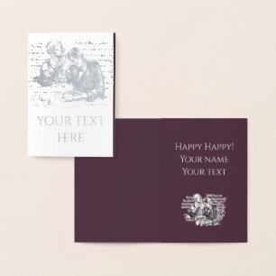 The girl reading a book foil card