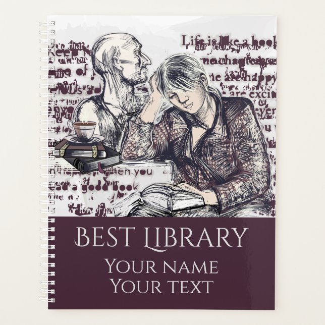 The girl reading a book planner (Front)