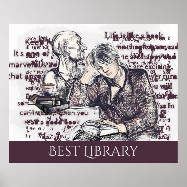 The girl reading a book poster (Front)