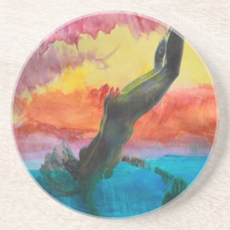 The girl sandstone coaster