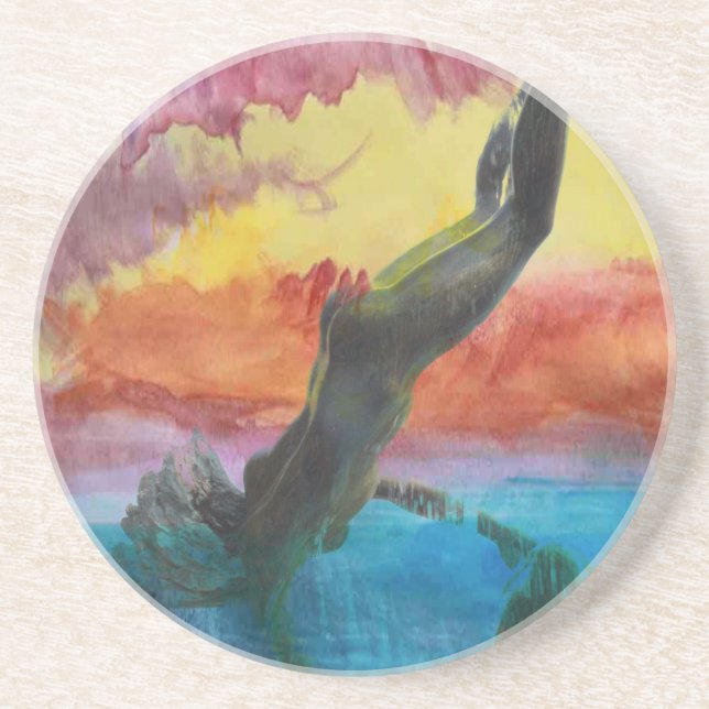 The girl sandstone coaster (Front)