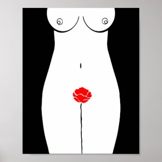 The Girl, sensual minimalist fine sexy art print