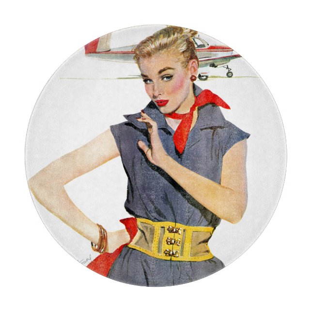 The Girl Who Stole Airplanes Cutting Board (Front)