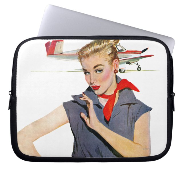 The Girl Who Stole Airplanes Laptop Sleeve (Front)
