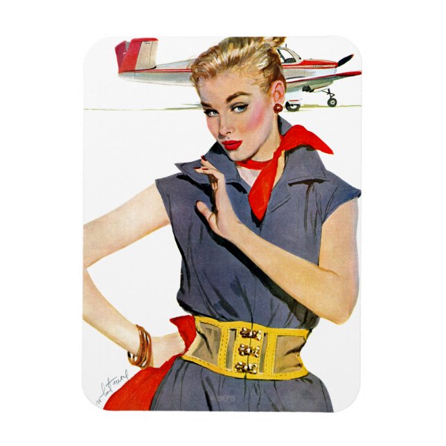 The Girl Who Stole Airplanes Magnet (Vertical)