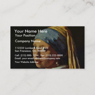 The Girl With A Pearl Earring., By Johannes Verme Business Card