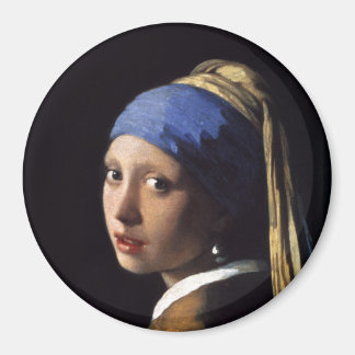 The Girl With A Pearl Earring by Johannes Vermeer Magnet