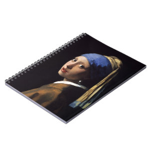 The Girl With A Pearl Earring by Johannes Vermeer Notebook