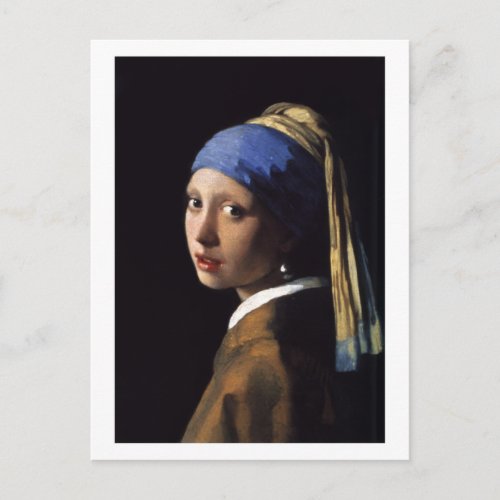 The Girl With A Pearl Earring by Johannes Vermeer Postcard