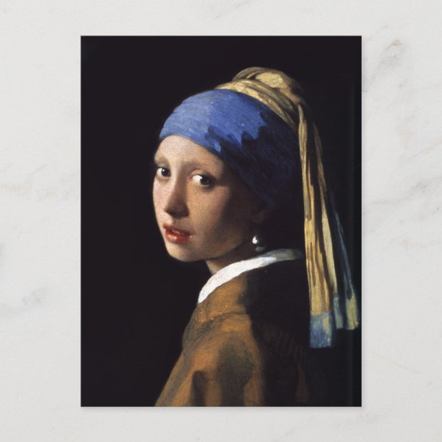 The Girl With A Pearl Earring by Johannes Vermeer Postcard (Front)