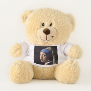 The Girl With A Pearl Earring by Johannes Vermeer Teddy Bear