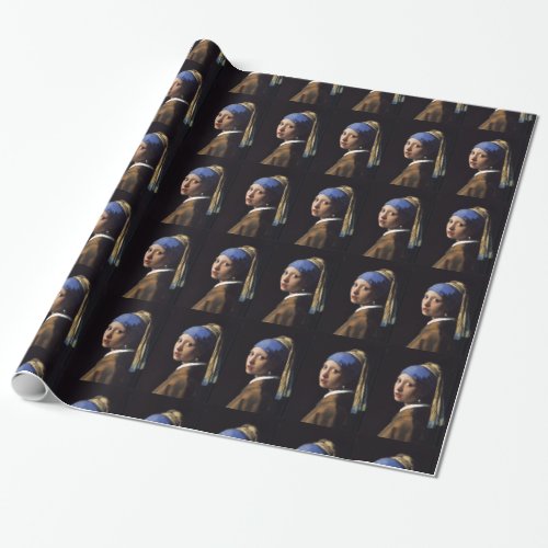 The Girl With A Pearl Earring by Johannes Vermeer Wrapping Paper