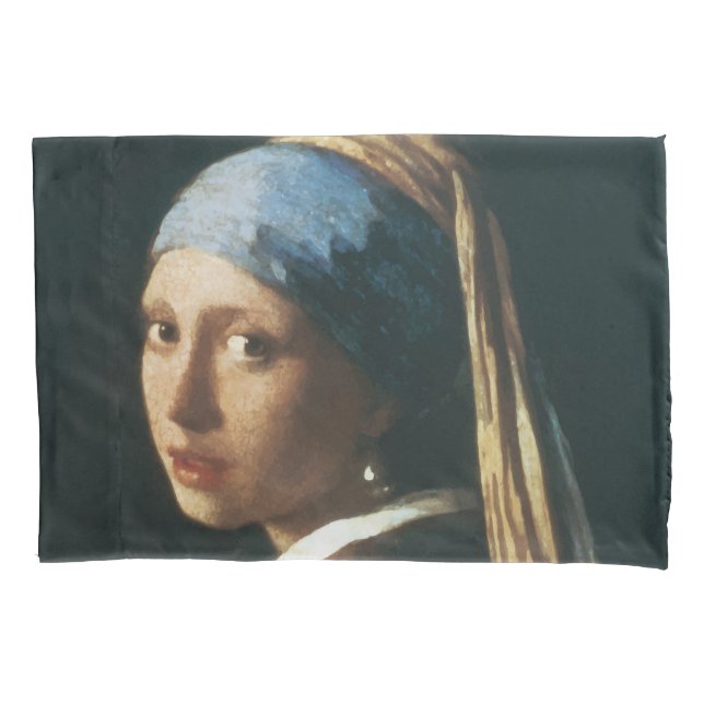 The Girl with a Pearl Earring Pillow Case (Front)