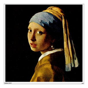 The Girl with a Turban/Girl with the Pearl Earring Wall Sticker
