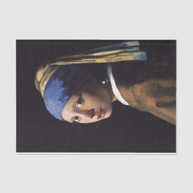 The girl with the pearl earing decoupage tissue paper (Front)