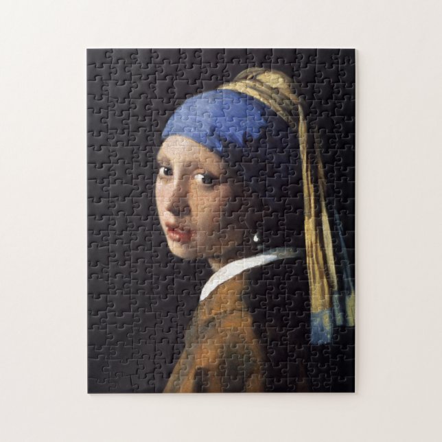 The Girl With The Pearl Earring by Johannes Vermee Jigsaw Puzzle (Vertical)