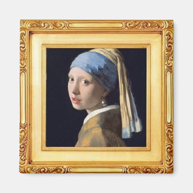 The Girl with the Pearl Earring by Vermeer Magnet (Front)