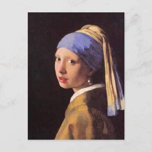 The girl with the pearl earring by Vermeer Postcard