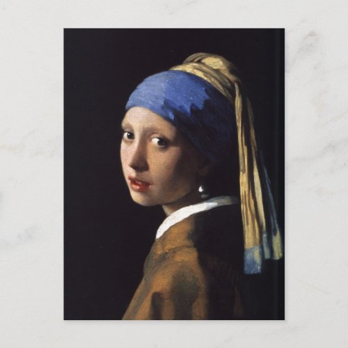 The Girl With The Pearl Earring by Vermeer Postcard