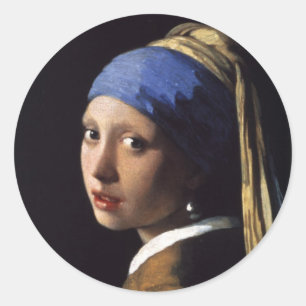 The Girl With The Pearl Earring Classic Round Sticker