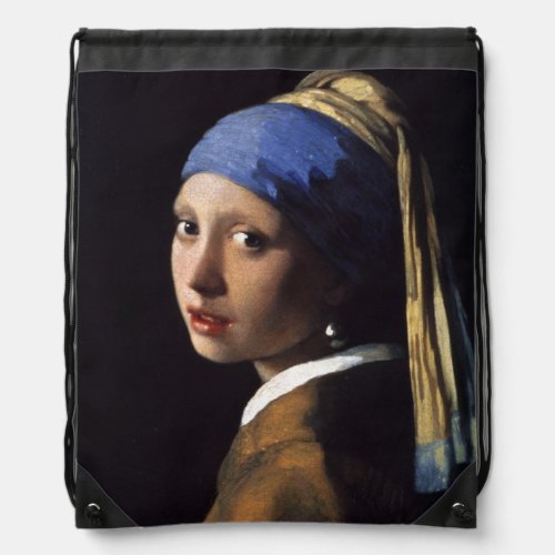 The Girl With The Pearl Earring Drawstring Bag