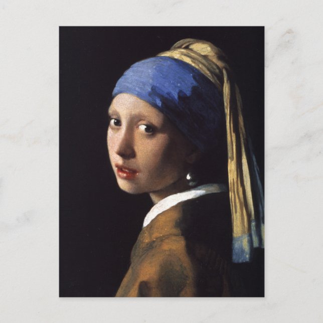 The Girl With The Pearl Earring Postcard (Front)