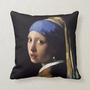 The Girl With The Pearl Earring Throw Pillow