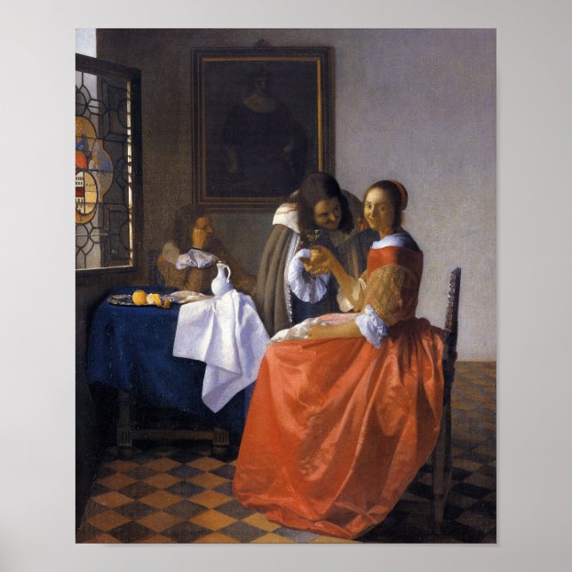 The Girl with the Wineglass Poster (Front)