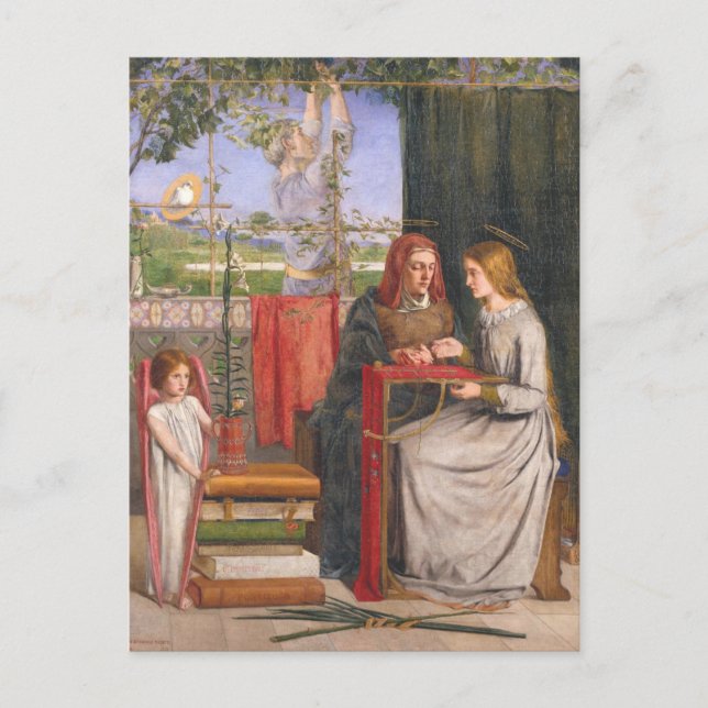 The Girlhood of Mary Virgin by Rossetti Postcard (Front)